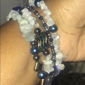 (Atlantis) Moonstone BlueJade Hematite